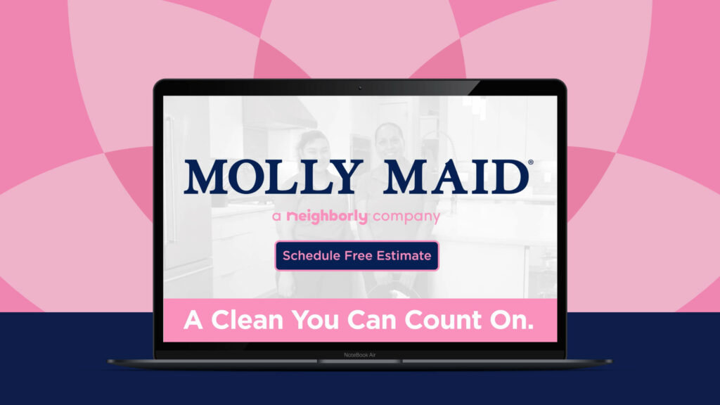 Molly Maid Digital Video on Laptop